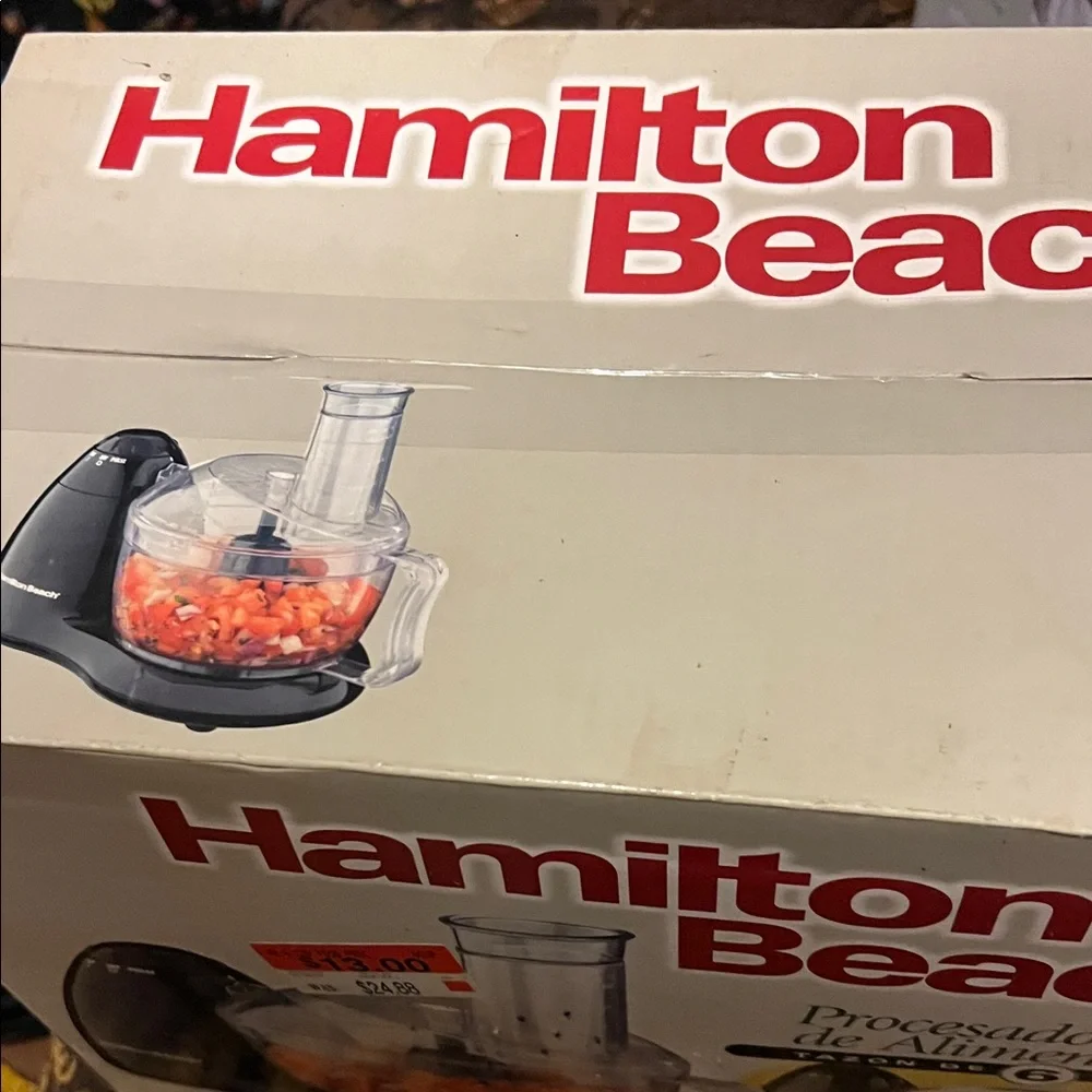 Hamilton Beach Black and Clear Food Processor
